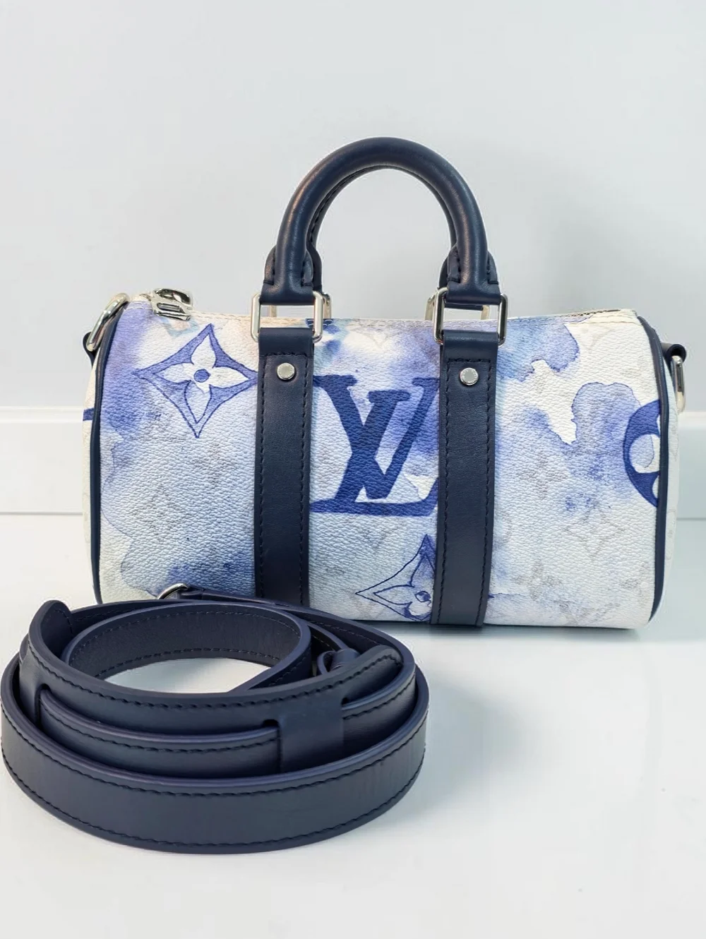 Louis Vuitton Monogram Watercolor Keepall XS Blue Bandouliere Bag Crossbody Bag